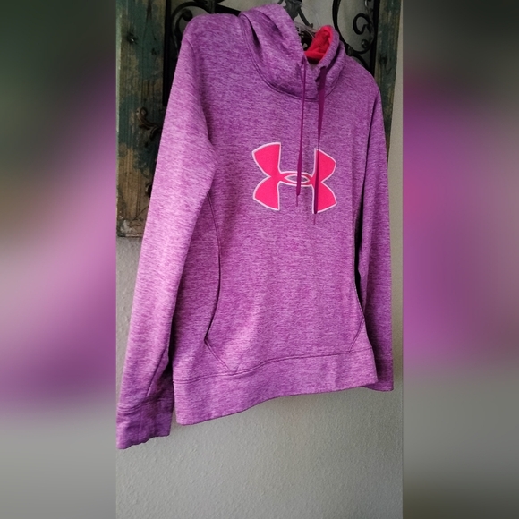 UNDER ARMOUR Women's Lavender & Orange hoodie Sweatshirt. Size Medium - Picture 2 of 3